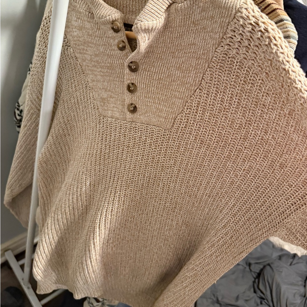 Men's Beige Knit Sweater